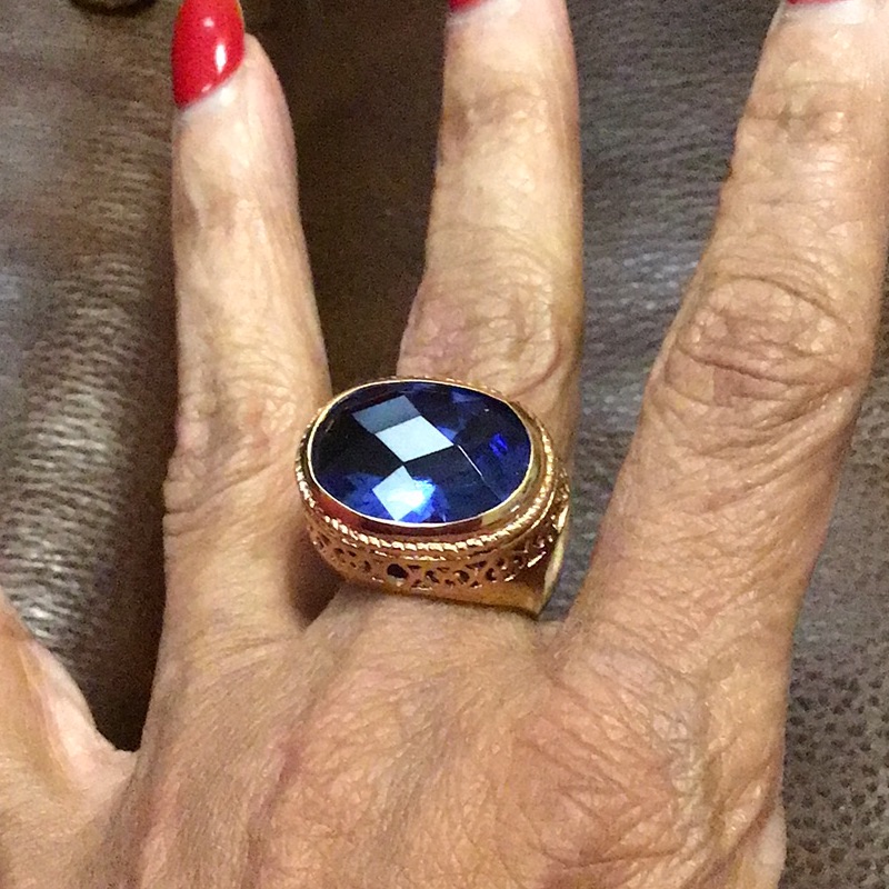 EucJoan Boyce Size 7 Tanzanite Faceted GemRose Gold PlatingEastWest Design 85$